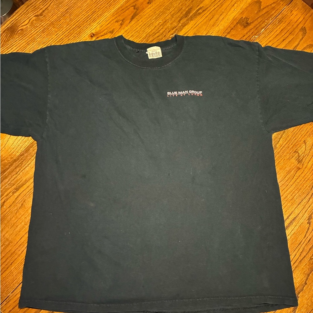 Vintage Blue Man Group Live at Luxor T-Shirt‎ Mens 2XL Black Pyramid Creations